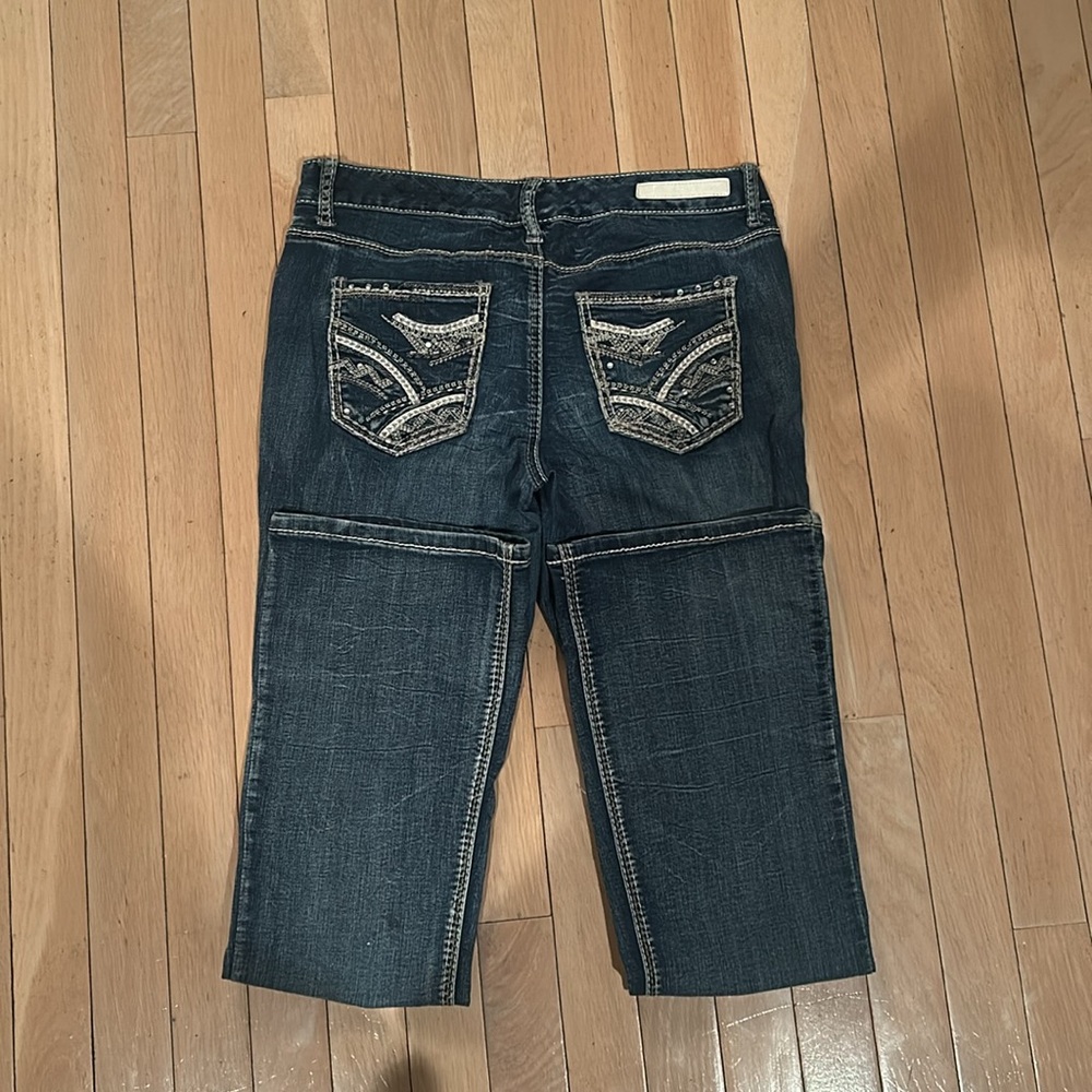 Rhythm In Blues Women’s 2000s Style Denim Boot Cut Mid-Rise Jeans Sz 6 - Picture 5 of 15